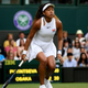 Naomi Osaka challenging a call during her first-round match against Yulia Putintseva at Wimbledon July 1, 2019 in London.